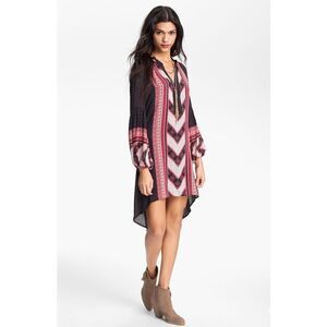 Free People Peacemaker Shapeless Shift Dress Boho Tunic Floral Womens Sz XS